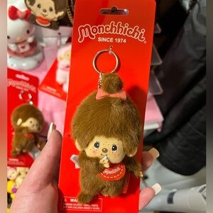 MONCHHICHI GIRL PLUSH KEYCHAIN